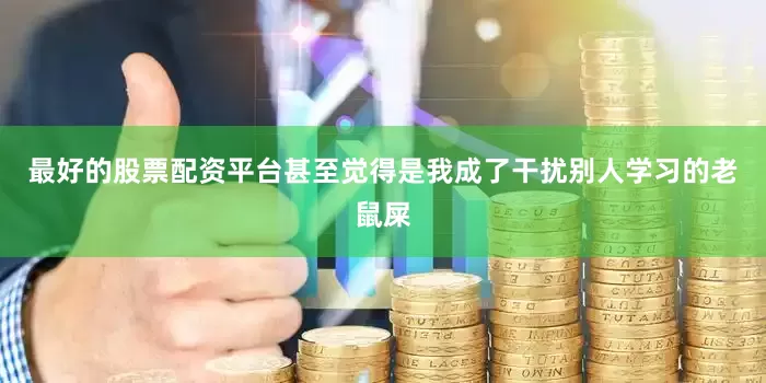 最好的股票配资平台甚至觉得是我成了干扰别人学习的老鼠屎